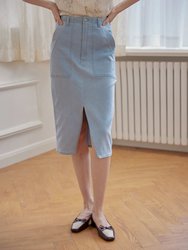 Joe High-Waisted Blue Denim Skirt