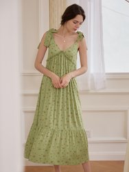 Rosalina Floral Green Slip Dress - Beechnut
