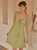 Rosalina Floral Mini Tea Dress - Light green