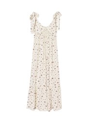 Rosalina Floral White Slip Dress - Marshmallow