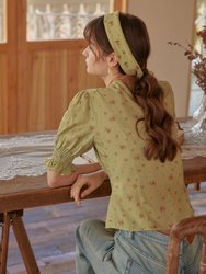 Rosalina V-Neck Puff Sleeve Shirt