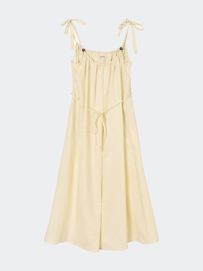 Simple Retro Yasmin Linen Yellow Slip Dress product