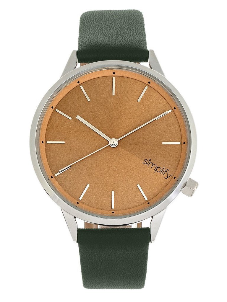 Simplify The 6700 Series Strap Watch - Forest Green/Silver