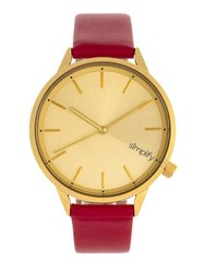 Simplify The 6700 Series Strap Watch - Red/Gold