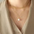 Adorned Layered Freshwater Pearl Necklace In 18K Gold Plated Stainless Steel