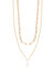 Adorned Layered Freshwater Pearl Necklace In 18K Gold Plated Stainless Steel - Gold