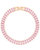 Allure Pink Rectangle Stone Tennis Chain Bracelet In 18K Gold Plated Stainless Steel - Gold, Pink