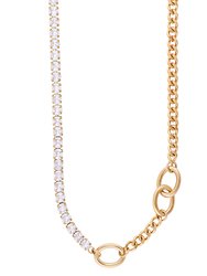 Allure Stone Chunky Chain Necklace In 18K Gold Plated Stainless Steel - Gold
