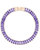 Amethyst Purple Rectangle Stone Tennis Chain Bracelet In 18K Gold Plated Stainless Steel - Gold, Purple, Amethyst