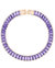 Amethyst Purple Rectangle Stone Tennis Chain Bracelet In 18K Gold Plated Stainless Steel - Gold, Purple, Amethyst