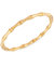 Bamboo Link Hinge Bangle In 18K Gold Plated Stainless Steel