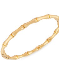 Bamboo Link Hinge Bangle In 18K Gold Plated Stainless Steel