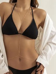 Body Belly Waist Chain In 18K Gold Plated Stainless Steel - Gold