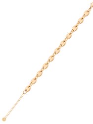 Chunky Coffee Bean Link Bracelet In 18K Gold Plated Stainless Steel