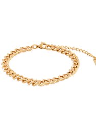 Chunky Curb Chain Bracelet In 18K Gold Plated Stainless Steel - Gold