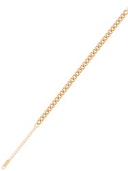 Chunky Curb Chain Bracelet In 18K Gold Plated Stainless Steel