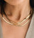 Classic Herringbone Necklace In 18K Gold Plated Stainless Steel