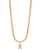 Crystal Stone Herringbone Chain Necklace In 18K Gold Plated Stainless Steel - Gold, Crystal