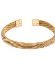 Cuff Bangle Bracelet In 18K Gold Plated Stainless Steel