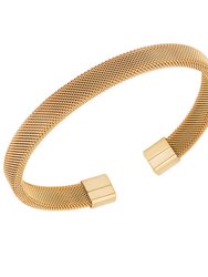 Cuff Bangle Bracelet In 18K Gold Plated Stainless Steel - Gold