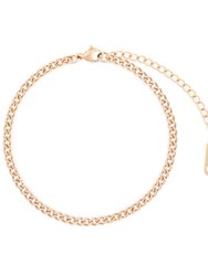 Curb Chain Bracelet In 18K Gold Plated Stainless Steel - Gold