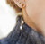 Double Drop Pearl Chain Earrings In 18K Gold Plated Stainless Steel