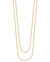 Double Layer Drape Necklace In 18K Gold Plated Stainless Steel - Gold