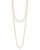 Double Row Pearl Necklace In 18K Gold Plated Stainless Steel - Gold