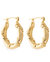 Double Twisted Hoop Earrings In 18K Gold Plated Stainless Steel - Gold