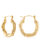 Double Twisted Hoop Earrings In 18K Gold Plated Stainless Steel