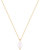 Elegant Pearl 18" Chain Pendant Necklace In 18K Gold Plated Stainless Steel - Gold, White