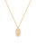 February Month Engraved Flower Pendant In 18K Gold Plated Stainless Steel - Gold