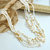 Freshwater Pearl Bead Necklace In 18K Gold Plated Stainless Steel