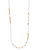 Freshwater Pearl Bead Necklace In 18K Gold Plated Stainless Steel - Gold, White