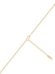 Graceful Cross 18" Necklace Pendant Necklace In 18K Gold Plated Stainless Steel