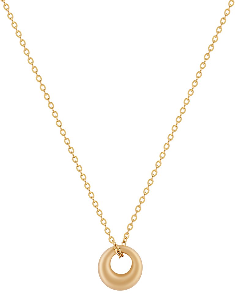 Halo 18" Pendant Necklace In 18K Gold Plated Stainless Steel - Gold