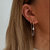 Infinity Pearl Double Huggie Hoop Earrings In 18K Gold Plated Stainless Steel