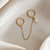 Infinity Pearl Double Huggie Hoop Earrings In 18K Gold Plated Stainless Steel