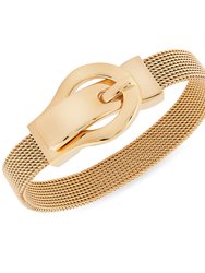 Italian Belt Buckle Bracelet In 18K Gold Plated Stainless Steel - Gold