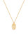 June Month Engraved Flower Pendant In 18K Gold Plated Stainless Steel - Gold