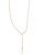 Long Pearl Fushion Drop Necklace In 18K Gold Plated Stainless Steel - Gold