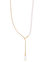 Long Pearl Fushion Drop Necklace In 18K Gold Plated Stainless Steel - Gold