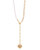 Long Pearl Heart Pendant Necklace In 18K Gold Plated Stainless Steel - Gold