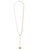 Long Pearl Heart Pendant Necklace In 18K Gold Plated Stainless Steel