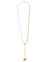 Long Pearl Heart Pendant Necklace In 18K Gold Plated Stainless Steel