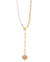 Long Pearl Heart Pendant Necklace In 18K Gold Plated Stainless Steel - Gold