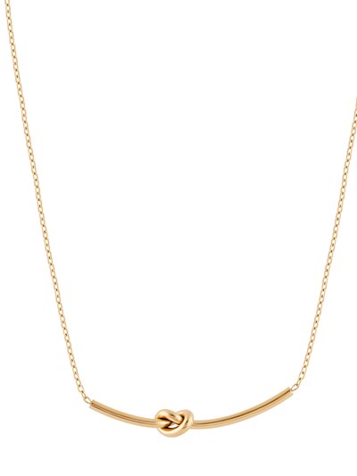 Simply Rhona Love Knot Pendant Necklace In 18K Gold Plated Stainless Steel product
