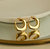 Luxury Geometric Creole Hoop Earrings In 18K Gold Plated Stainless Steel