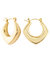 Luxury Geometric Creole Hoop Earrings In 18K Gold Plated Stainless Steel - Gold
