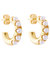 Luxury Huggie Pearl Hoop Earrings In 18K Gold Plated Stainless Steel - Gold